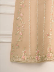 3 Piece - Pure Organza Embroidered Suit S111254