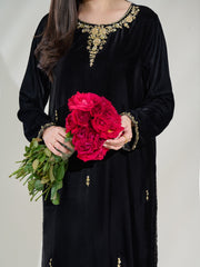 Embroidered Velvet Shirt S110365