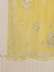 3 Piece - Pure Cotton Net Embroidered Suit S110120