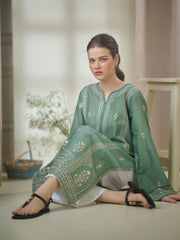 (Unstitched) 2 Piece - Embroidered Cambric Suit KJ-4345