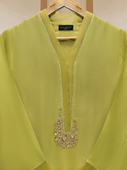 2 Piece - Pure Cotton Net Embroidered Suit S110032