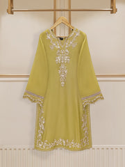 3 Piece - Pure Cotton Net Embroidered Suit S109715