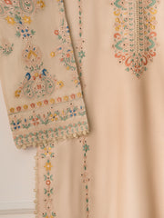 2 Piece - Pure Cotton Net Embroidered Suit S110908