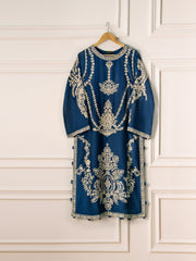 3 Piece- Pure Cotton Net Embroidered Suit S110776