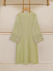 3 Piece - Pure Cotton Net Embroidered Suit S109619