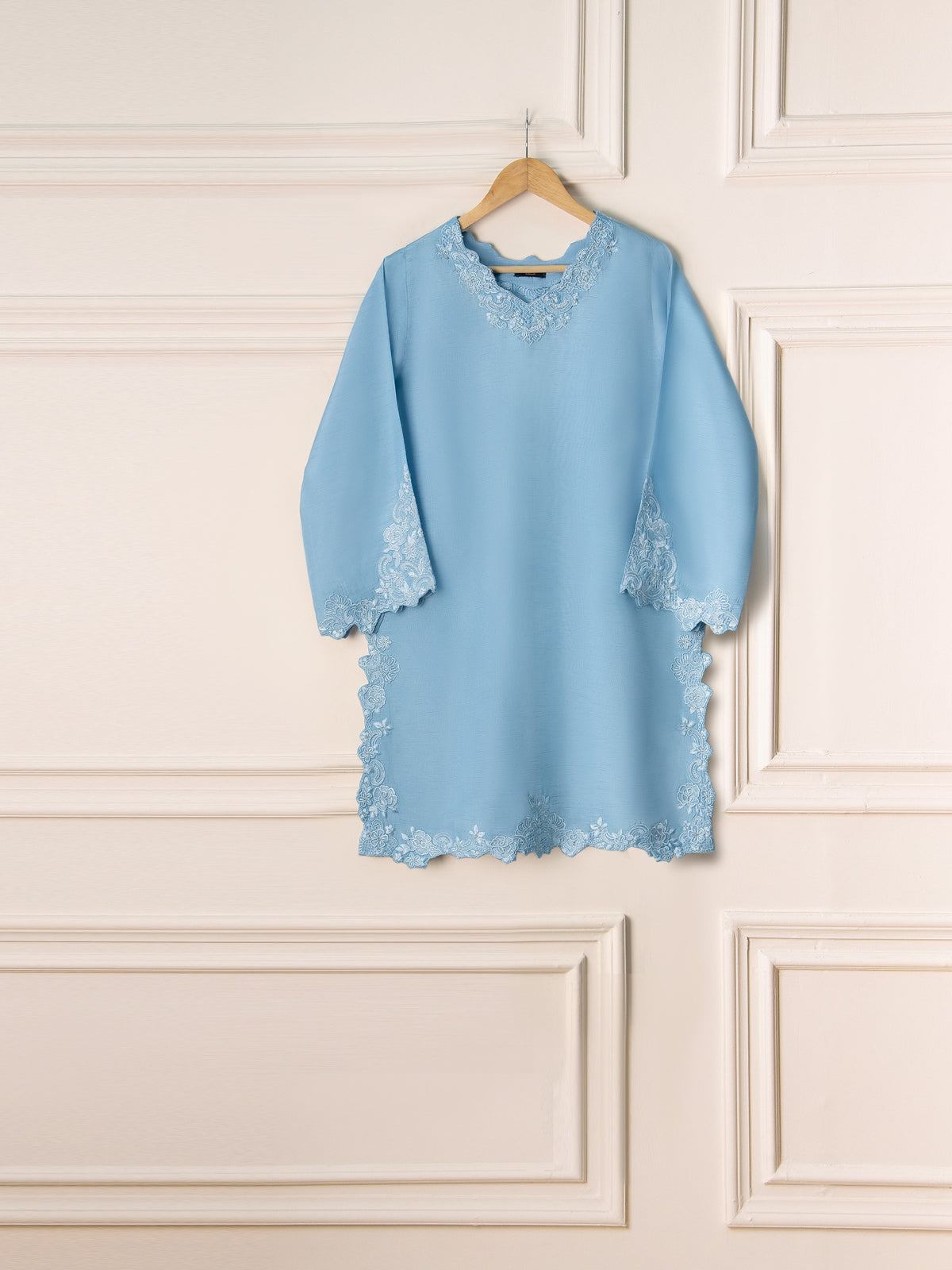 2 Piece- Pure Korean Silk Embroidered Suit S110961