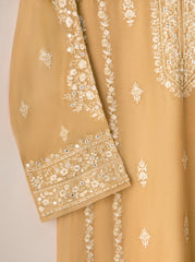 2 Piece- Pure Cotton Net Embroidered Suit S110700