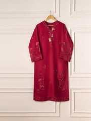 2 Piece - Pure Cotton Net Embroidered Suit S110949