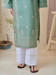 (Unstitched) 2 Piece - Embroidered Cambric Suit KJ-4345