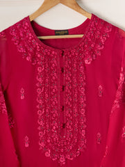 2 Piece - Pure Chiffon Embroidered Suit S110976