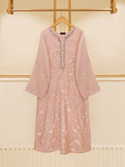 3 Piece - Pure Cotton Net Embroidered Suit S109485