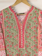 3 Piece - Digital Printed Cambric Suit S111264