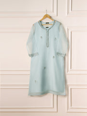 3 Piece - Pure Organza Embroidered Suit S110714