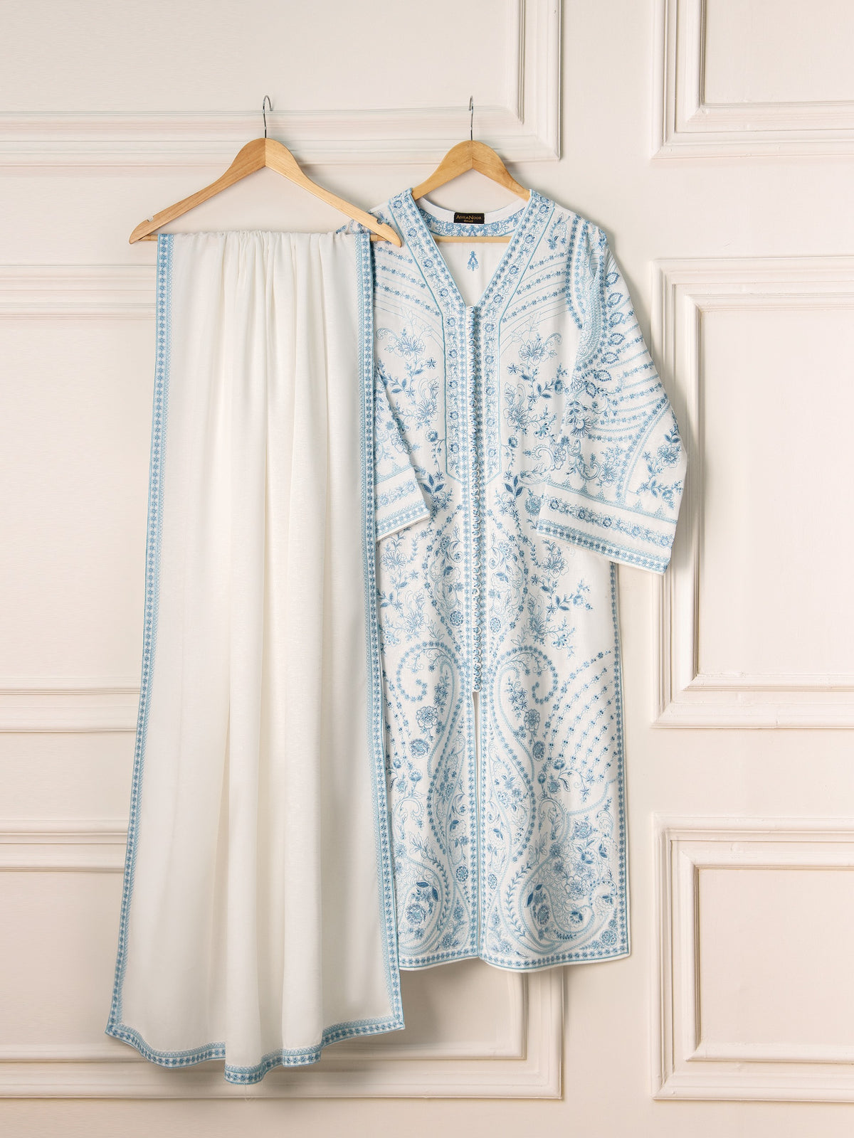 3 Piece- Embroidered Karandi Suit S110842