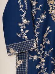 3 Piece - Pure Organza Embroidered Suit S111580