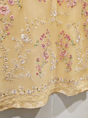 3 Piece - Pure Chiffon Embroidered Suit S111411