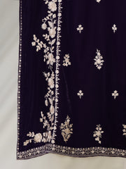 2 Piece- Embroidered Velvet Suit S110392