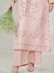 2 Piece- Pure Silk Net Embroidered Suit S110369