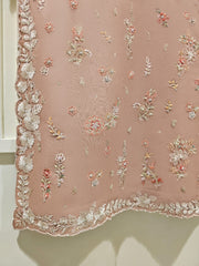 3 Piece - Pure Organza Embroidered Suit S111424