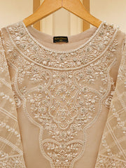 3 Piece - Pure Organza Embroidered Suit S109395