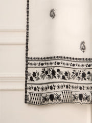 3 Piece- Pure Cotton Net Embroidered Suit S111205