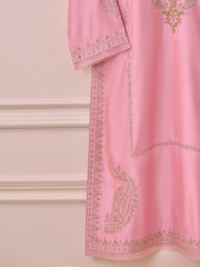 2 Piece- Pure Silk Net Embroidered Suit S110278