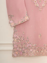 3 Piece - Pure Organza Embroidered Suit S111498
