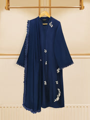 3 Piece - Pure Cotton Net Embroidered Suit S109577