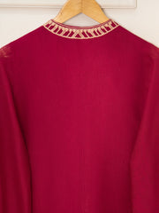 3 Piece - Pure Cotton Net Embroidered Suit S111506
