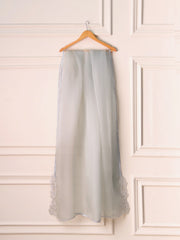 3 Piece - Pure Organza Embroidered Suit S110491