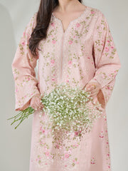 2 Piece- Pure Silk Net Embroidered Suit S110369