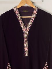 3 Piece- Embroidered Velvet Suit S110833