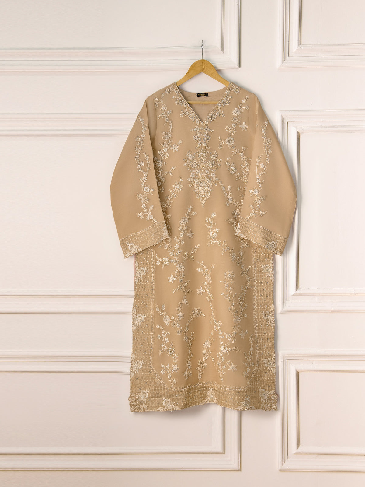 2 Piece - Pure Organza Embroidered Suit S111258