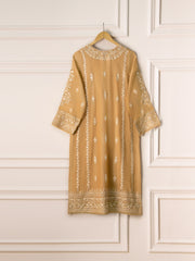 2 Piece- Pure Cotton Net Embroidered Suit S110700