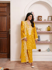 2 Piece - Embroidered Cambric Suit S110422