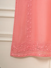 3 Piece - Pure Cotton Net Embroidered Suit S111306