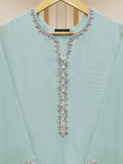 3 Piece - Pure Cotton Net Embroidered Suit S110074