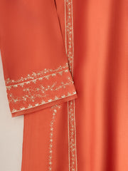 2 Piece- Pure Silk Net Embroidered Suit S111005