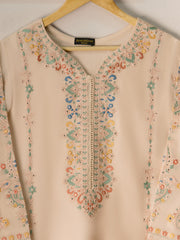 2 Piece - Pure Cotton Net Embroidered Suit S110908