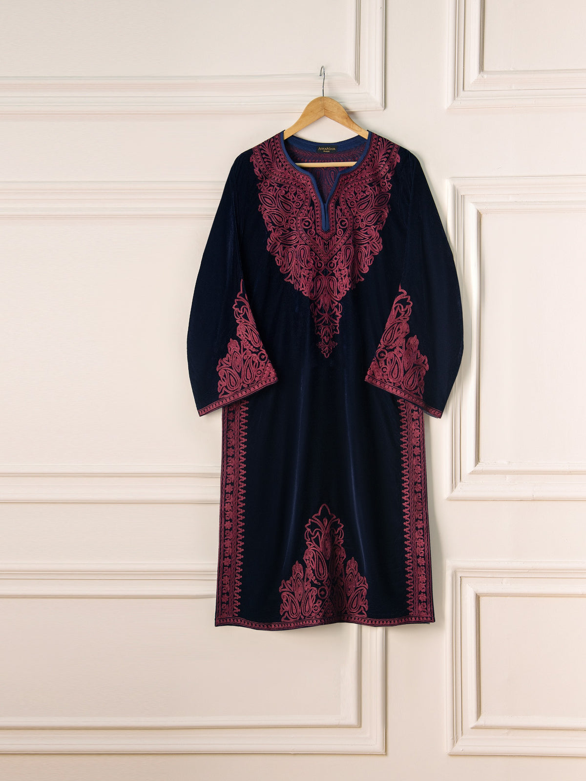 2 Piece- Embroidered Velvet Suit S110844