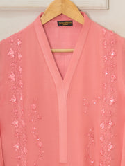 3 Piece - Pure Cotton Net Embroidered Suit S111306