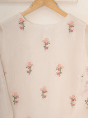 2 Piece - Pure Cotton Net Embroidered Suit S111515
