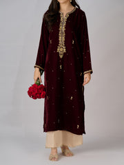 Embroidered Velvet Shirt S110330
