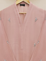 2 Piece - Pure Cotton Net Embroidered Suit S109987