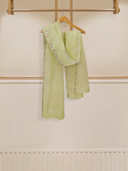 3 Piece - Pure Cotton Net Embroidered Suit S109619