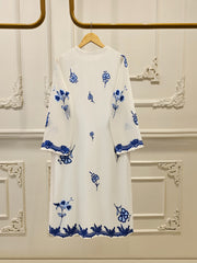 3 Piece - Pure Embroidered Cotton Net Suit S111886