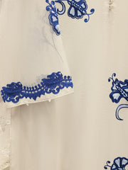3 Piece - Pure Embroidered Cotton Net Suit S111886
