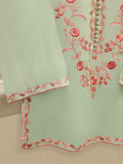 2 Piece - Pure Embroidered Cotton Net Suit S111903