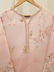 2 Piece - Pure Embroidered Charmeuse Silk Suit S112067