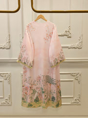 2 Piece - Pure Embroidered Charmeuse Silk Suit S112067